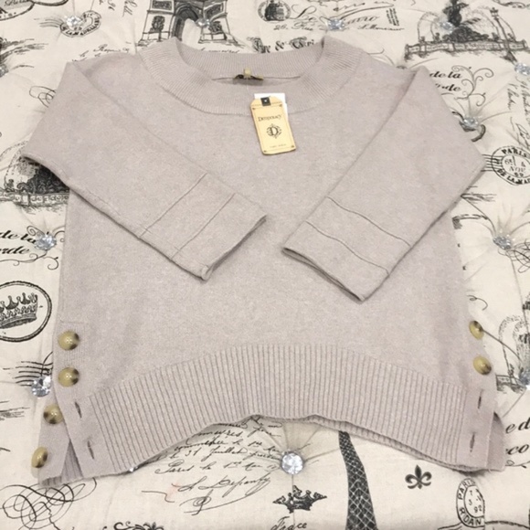 Democracy Side Button Boatneck Sweater - Picture 4 of 5